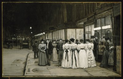 Saturday Night in August - Eighth Avenue by William Anderson Coffin